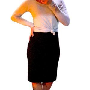 Classic Black Pencil Skirt S : 2 The Limited